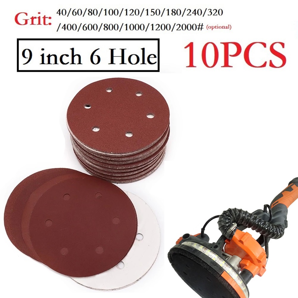 Power Tools Wallpaper - 10 Pcs 9inch Sandpaper 225mm 6
