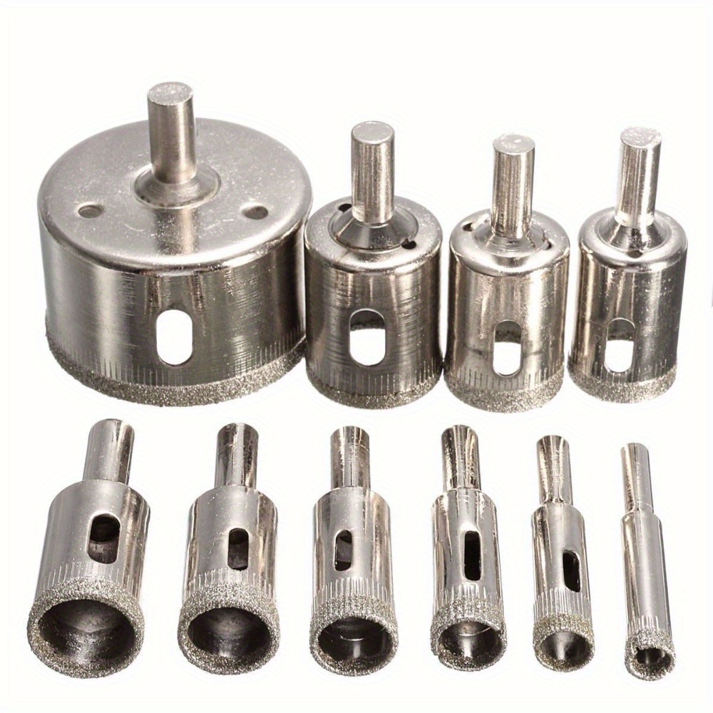 Power Tools Set - 10 Piece Diamond Coated Drill Set