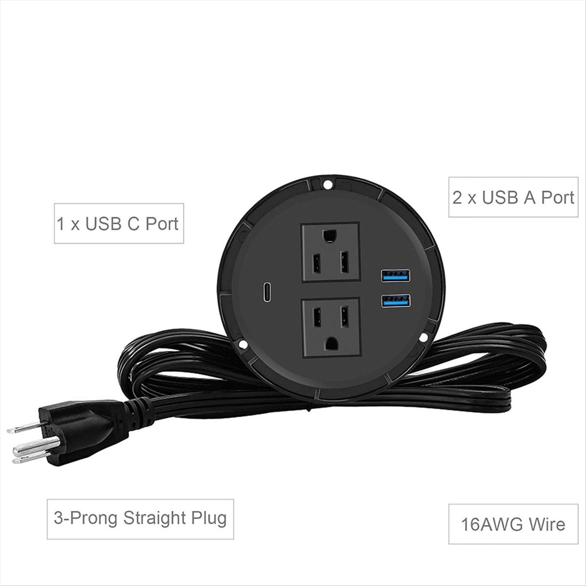 Power Tools Mall - MALL Power Grommet with USB for