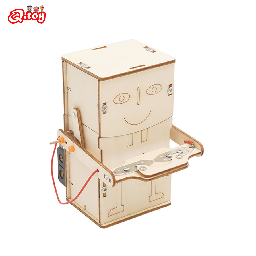Power Tools For Woodworking - Wooden Electric Powered Eat Coin Robot