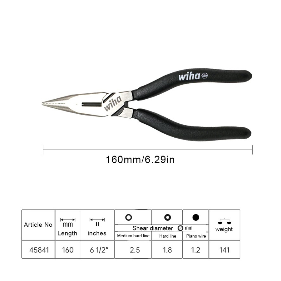 WIHA 1Pcs Snip Nose Pliers Lon - огляд і ціна Power Tools Germany